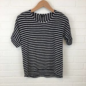 The Limited Striped Knit Short Sleeve Top
